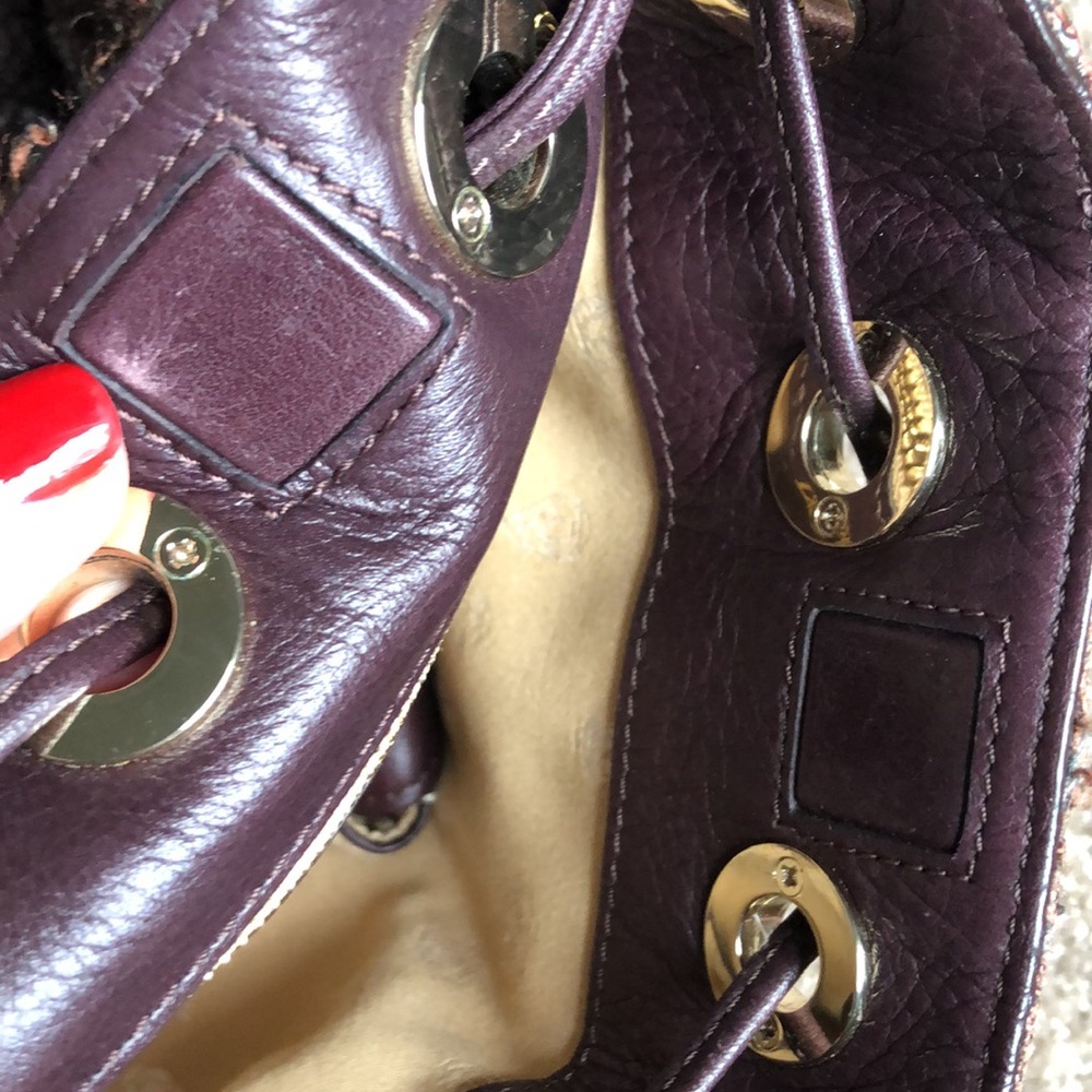 Helen Kaminski mahogany brown wool leather bucket bag - Picture 11 of 15